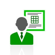 Businessman icon on a white background N5