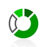Donut Chart icon on a white background N2