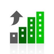 Apartment Building icon on a white background N3