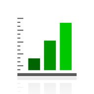 Bar Graph icon on a white background N7