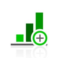 Bar Graph icon on a white background N8