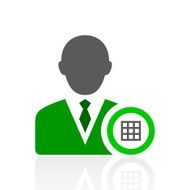 Businessman icon on a white background N7