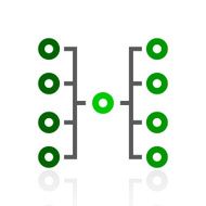 Flowchart icon on a white background N6