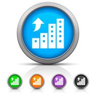Apartment Building icon on round buttons