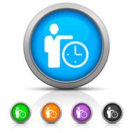 Businessman icon on round buttons N3