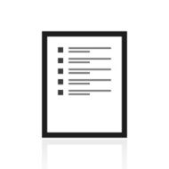 Document icon on a white background N5