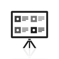Projection Screen icon on a white background N3