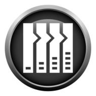 Flowchart icon on a round button N13