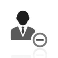 Businessman icon on a white background N8