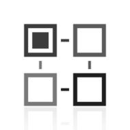 Flowchart icon on a white background N7