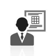 Businessman icon on a white background N9