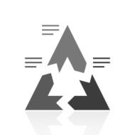 Chevron Chart icon on a white background N5