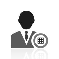 Businessman icon on a white background N11