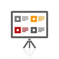 Projection Screen icon on a white background N4