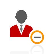 Businessman icon on a white background N12