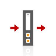 Network Server icon on a white background N4