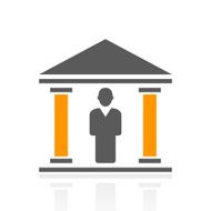 Bank icon on a white background N6