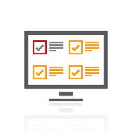 Computer Monitor icon on a white background N3