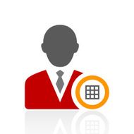 Businessman icon on a white background N15