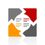 Chevron Chart icon on a white background N7