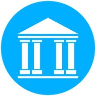 Bank icon on a round button N9