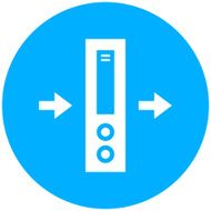 Network Server icon on a round button N5