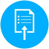 Document icon on a round button N10