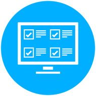 Computer Monitor icon on a round button N5