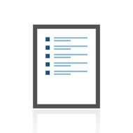 Document icon on a white background N8