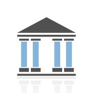 Bank icon on a white background N7
