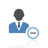 Businessman icon on a white background N16