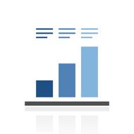 Bar Graph icon on a white background N13