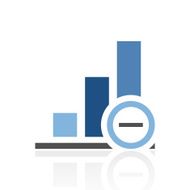 Bar Graph icon on a white background N14