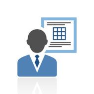 Businessman icon on a white background N17
