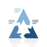 Chevron Chart icon on a white background N8