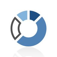 Donut Chart icon on a white background N4