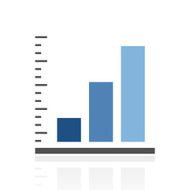 Bar Graph icon on a white background N15