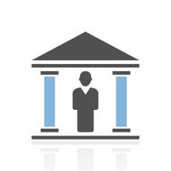 Bank icon on a white background N8