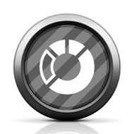 Donut Chart icon on a round button N5