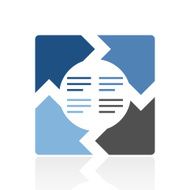 Chevron Chart icon on a white background N9