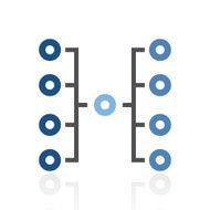 Flowchart icon on a white background N13