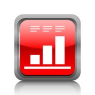 Bar Graph icon on a square button N5