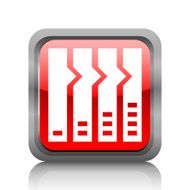 Flowchart icon on a square button N5
