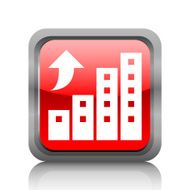 Apartment Building icon on a square button N3