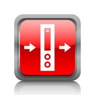 Network Server icon on a square button N2