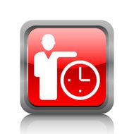 Businessman icon on a square button N7