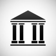 Bank icon on a white background N9