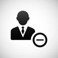 Businessman icon on a white background N20