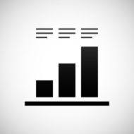 Bar Graph icon on a white background N17