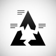Chevron Chart icon on a white background N10